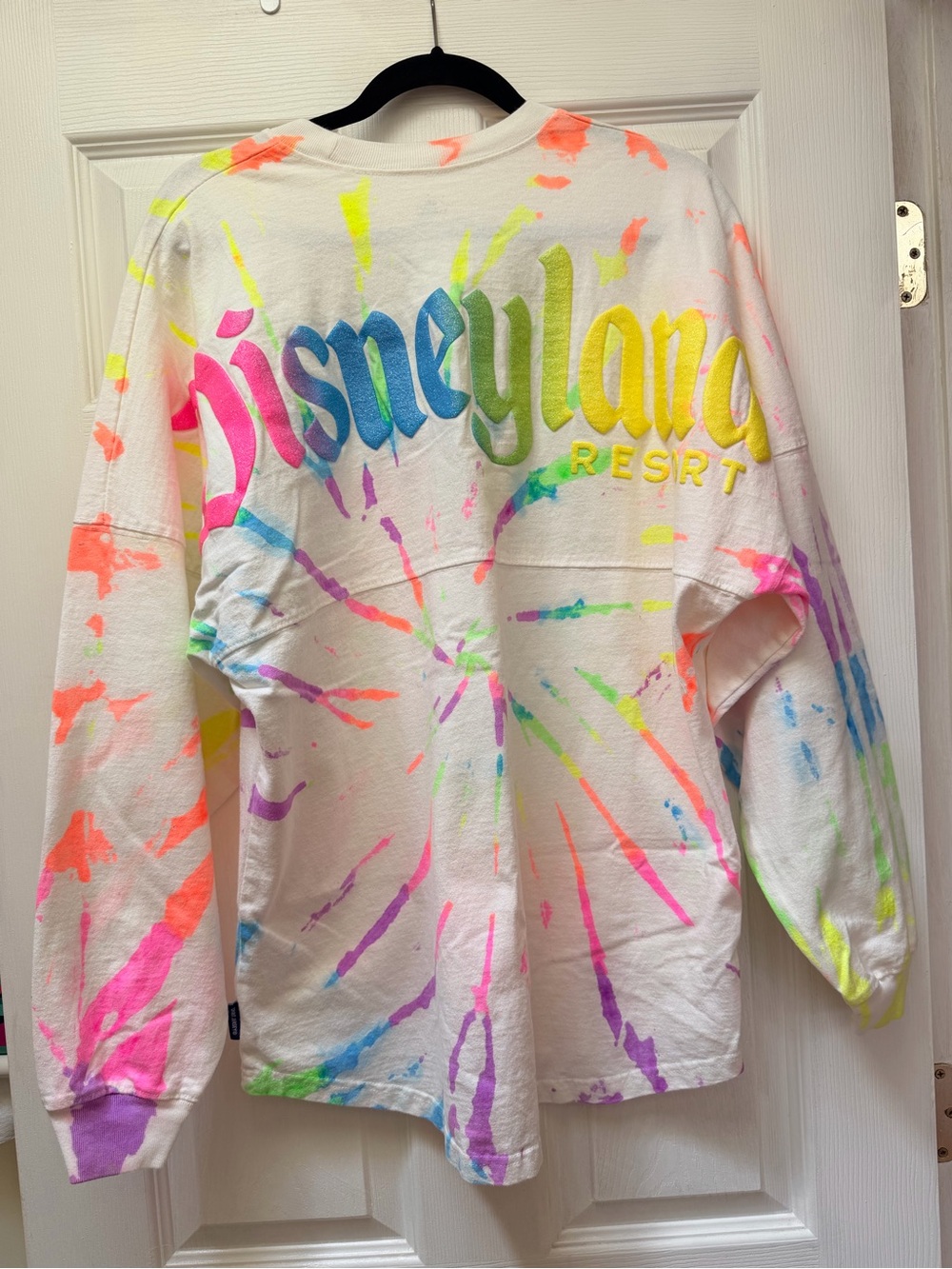 Disneyland Spirit Jersey - White with neon splatter (Size Med)